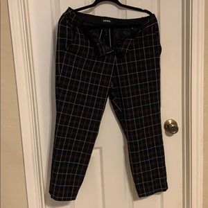 Navy Plaid express pants 12s